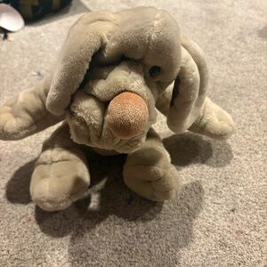 Cozy Tan Plush Dog Toy